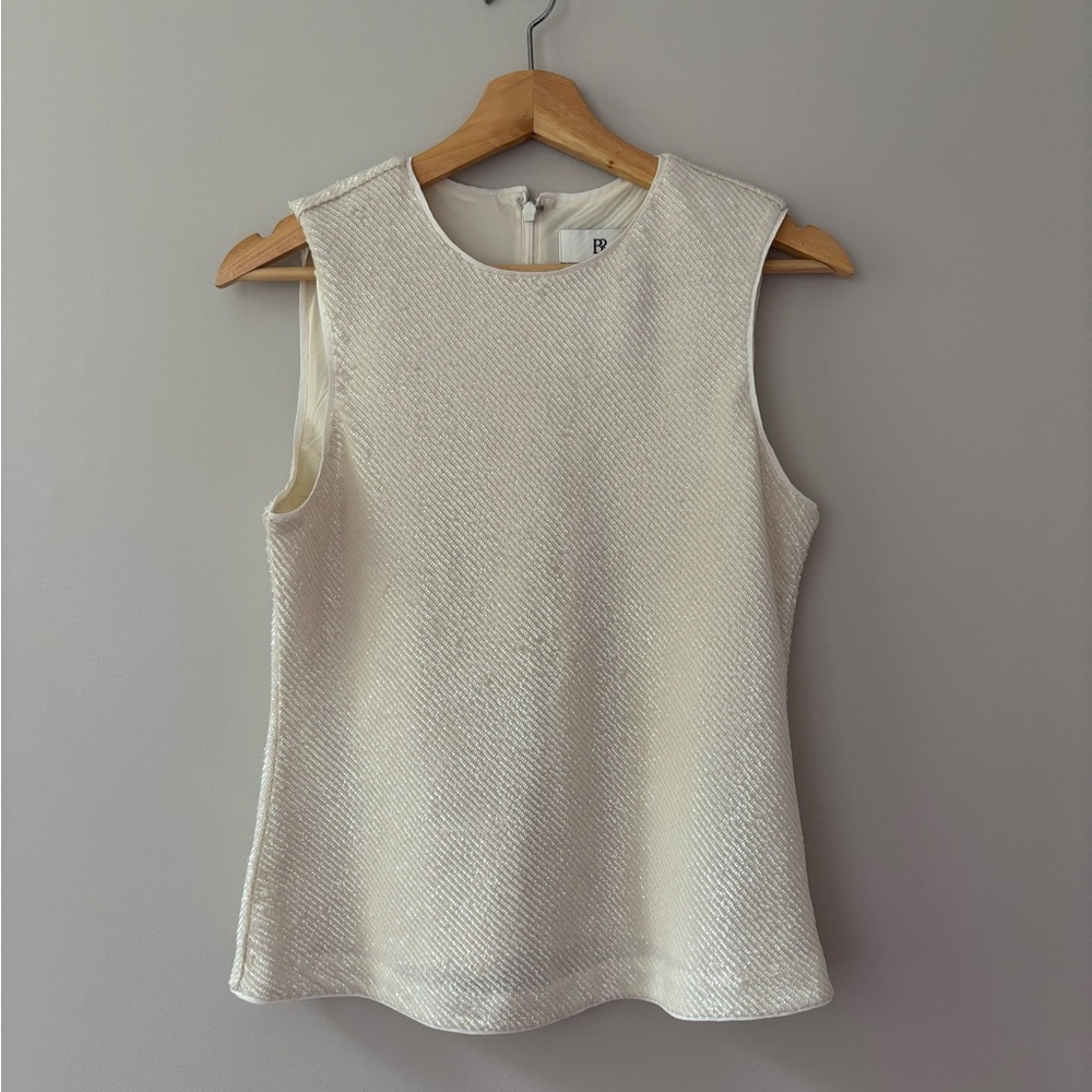 Banana Republic Ivory Sequin Top